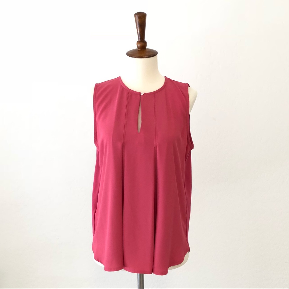 Ann Taylor Pink Sleeveless Blouse